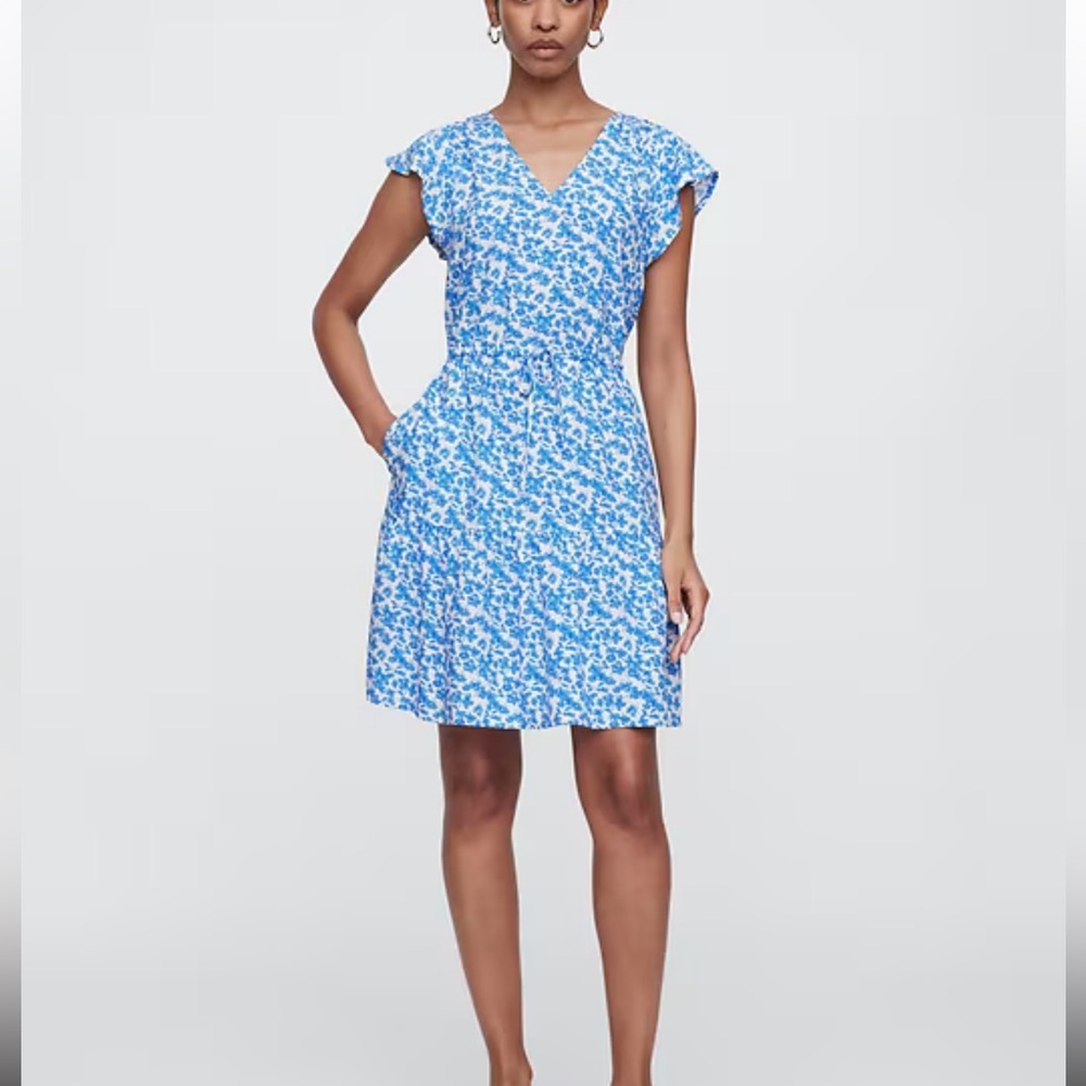 GAP Blue Floral Mini Dress, medium